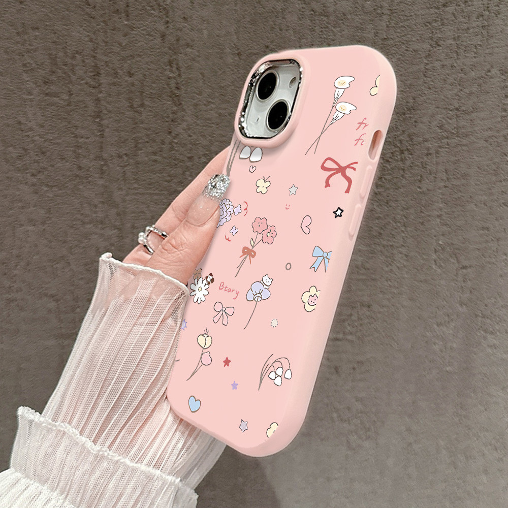 ลวดลายดอกไม้ เคสโทรศัพท์ For Samsung A07 A17 A16  A06 A05S A05 A14 A15 A34 A35 A55 A36 A54 A56 TPU กันกระแทก เคสมือถือ - รูปที่ 3