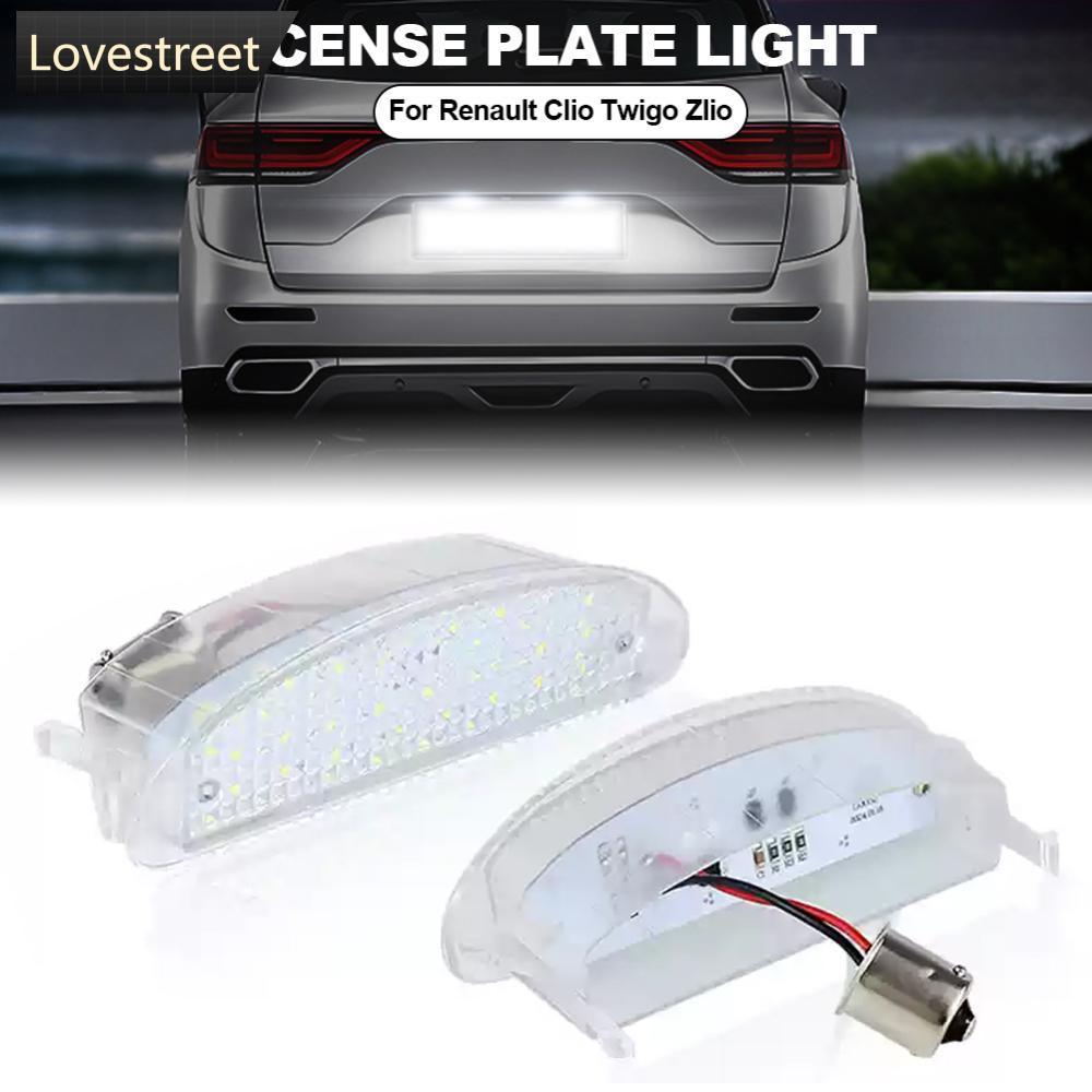 LOE LED รถจํานวนใบอนุญาตโคมไฟ DC 12V 18W 24SMD 1156 อุปกรณ์เสริมสําหรับ Renault Clio Twigo Zlio H7Y6