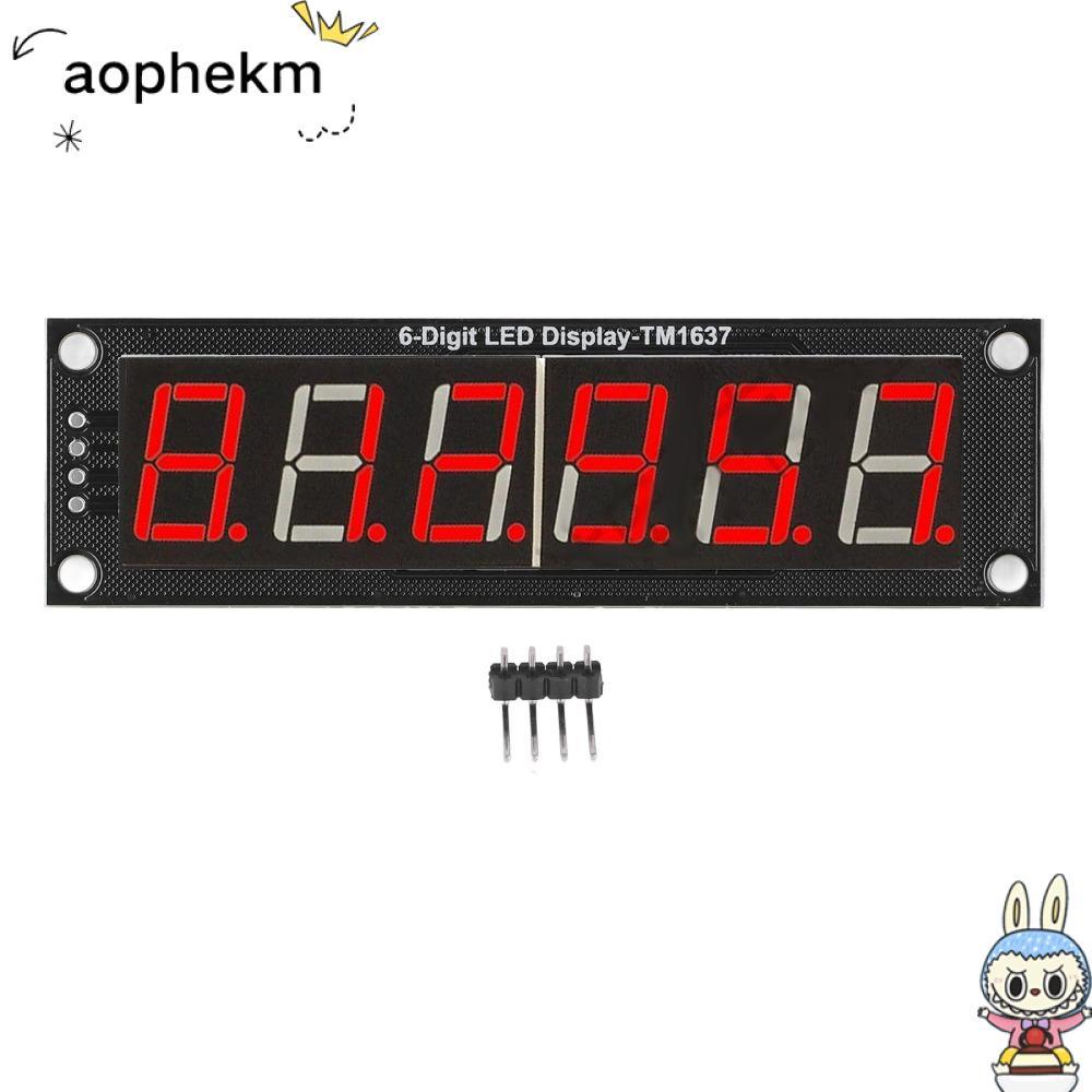 AOPHEKM LED Display Digital Tube, 6 หลัก 7 Segment 0.56in Display Module, PCB Board TM1637 อุปกรณ์เส