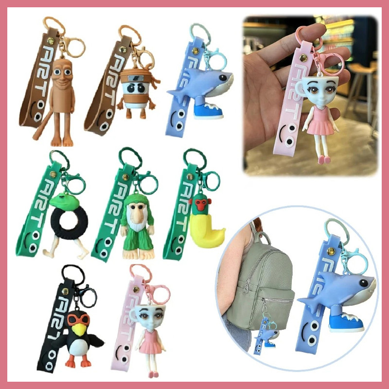 Tung Tung Tung Sahur พวงกุญแจตลก Shark Trralo Tralala Tung Sahur พวงกุญแจกระเป๋าแขวน