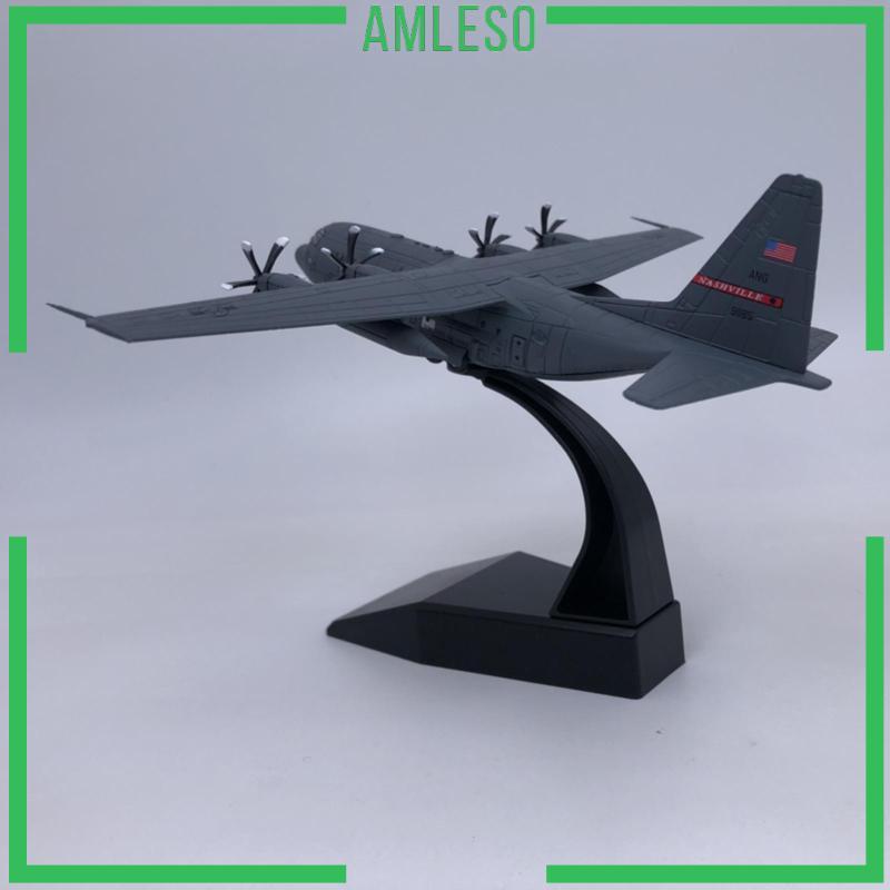 [Amleso] US Air Force 1:200 Scale C130 เครื่องบินขนส่งพร้อมขาตั้งเครื่องบินรุ่นสําหรับ