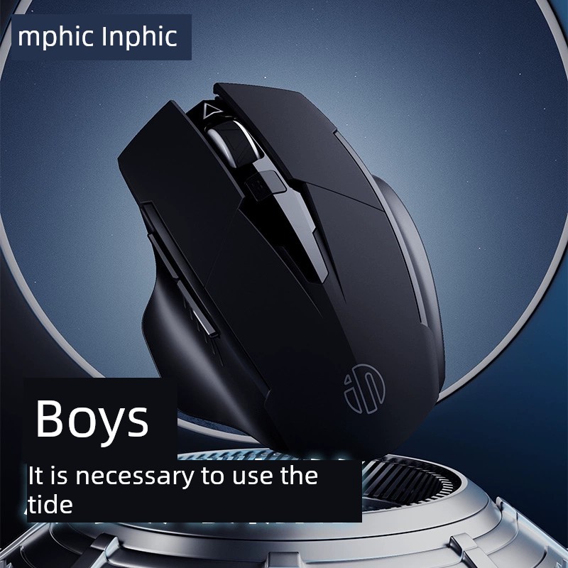 เมาส์ไร้สาย mouse bluetooth Infec F1 เมาส์ไร้สาย Silent Gaming Chargeable Office Home Desktop Notebo