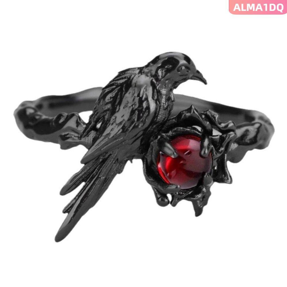 Sylus Crow_cosplay_ring_red_zircon_black_raven_fashion_accessory_gift