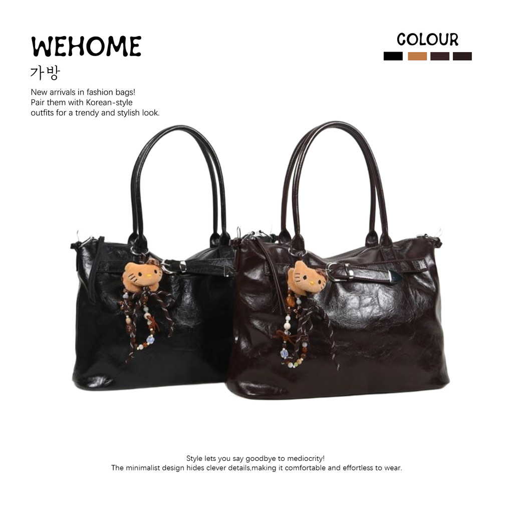 WEHOME Harper Bag ins Preppy Style Casual Style Melade Color Tote Bag
