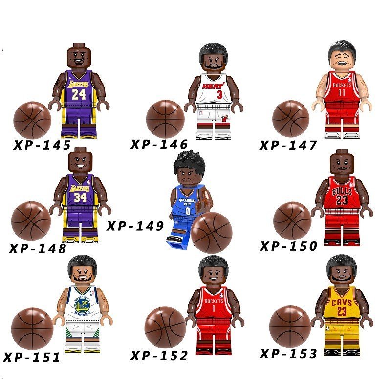 บาสเก็ตบอลเต็ม Ricoby Yao Ming ประกอบบล็อกตัวต่อ Minifigure ของเล่น 1021 ในประเทศ WQFI