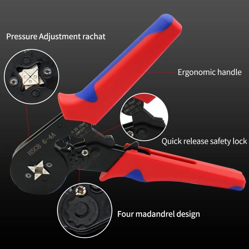 Form & Art Ferrule CRIMPING TOOL, Self-Adjusting หกเหลี่ยมลวด Crimper Plier YE 16-6E สําหรับ AWG 20-