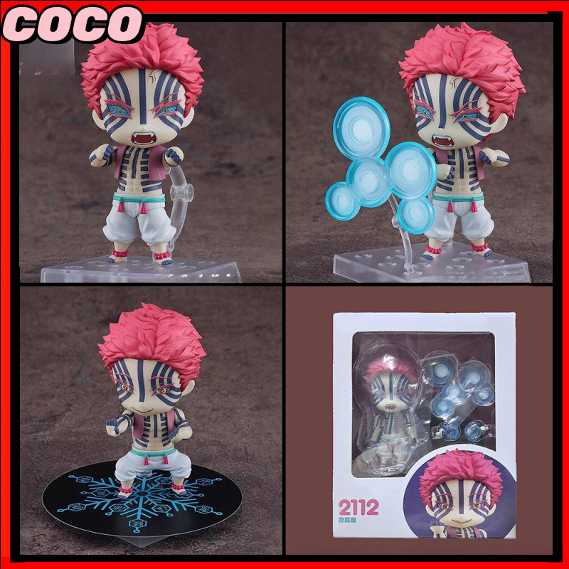 10 ซม. Nendoroid Anime Demon Slayer Akaza รุ่นรูปตุ๊กตาของเล่นของขวัญ