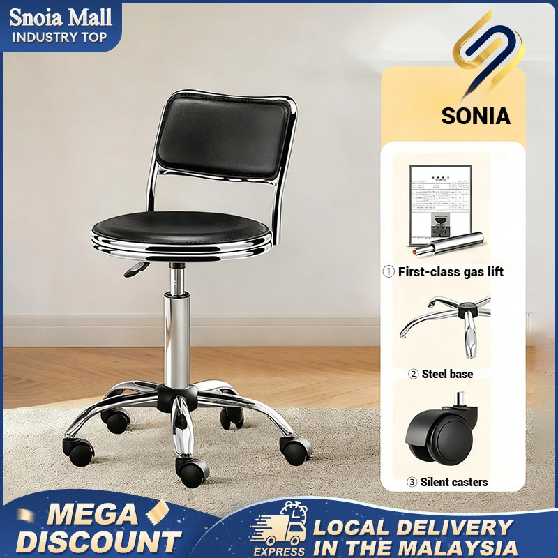 Kursi Bar Besi Kursi Hydraulic Swivel Bar Chair With Wheels PU Leather Soft Cushion Bar Counter Chai