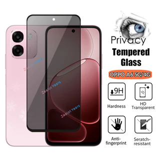 2in1 ป้องกันหน้าจอสําหรับ Oppo A6 5G 4G Global Version ความเป็นส่วนตัวกระจกนิรภัยเลนส์กล้อง Soft Fibre ฟิล์มแก้วไม่มีลายนิ้วมือปลดล็อคฟังก์ชั่น