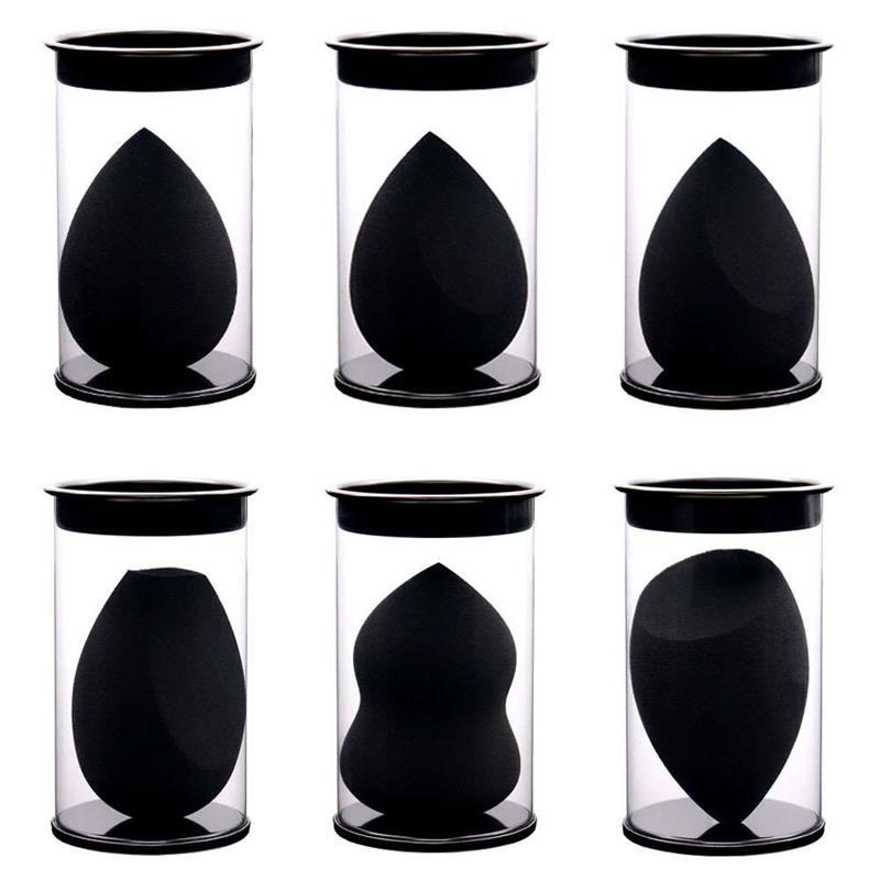 ฟองน้ำแต่งหน้า พัฟแต่งหน้า Black Mark ทรงกระบอก Beauty Egg Black Water Drop Cut Seal Three-Cut Face 