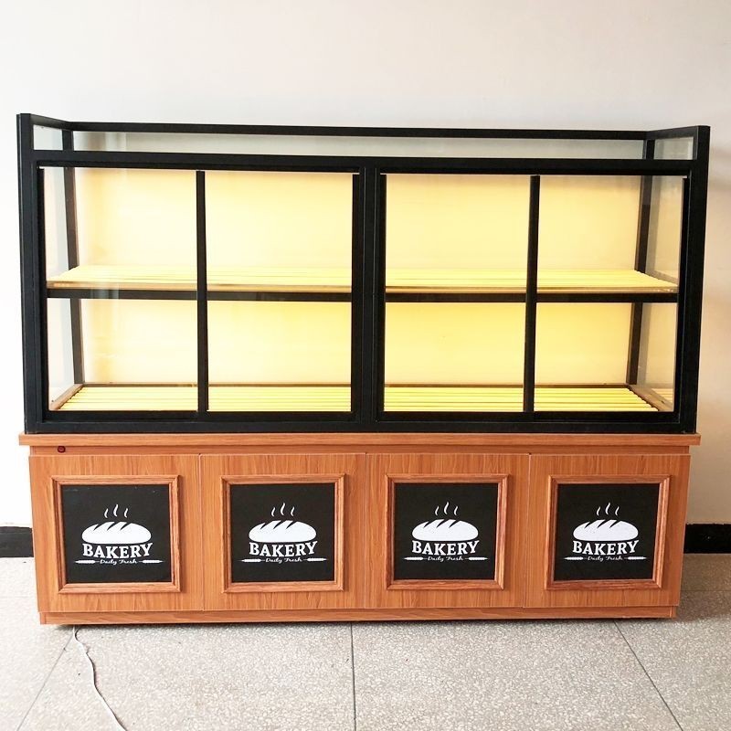 Bread cabinet display Cake shop showcase shelf Nakajima side glass commercial rack stand
