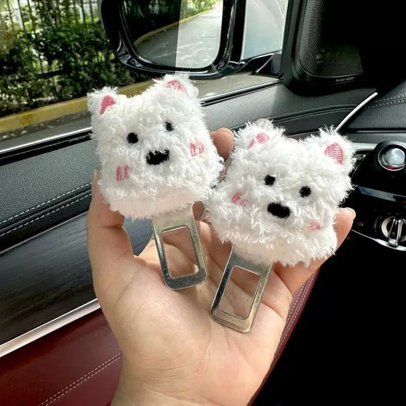 น่ารัก West Highland Terrier เข็มขัดนิรภัยรถยนต์หัวเข็มขัด Extender Universal คลิปความปลอดภัยสําหรับเด็กสัตว์เลี้ยง Auto อุปกรณ์ตกแต่งภายในสุนัข Lover ของขวัญ