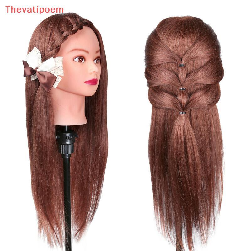 [Thevatipoem] Manequin Human Hair Barber Practice ทรงผมช่างทําผมตุ๊กตา HOT