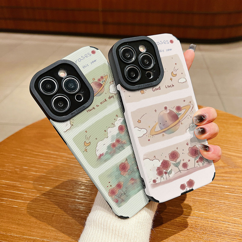 ปลอกหนังสําหรับiPhone 17 Air X XR Xs 13 12 11 Pro Max 7 8 6 6S 16E 16 15 14 Plusแฟชั่นดอกไม้ซิลิโคนน