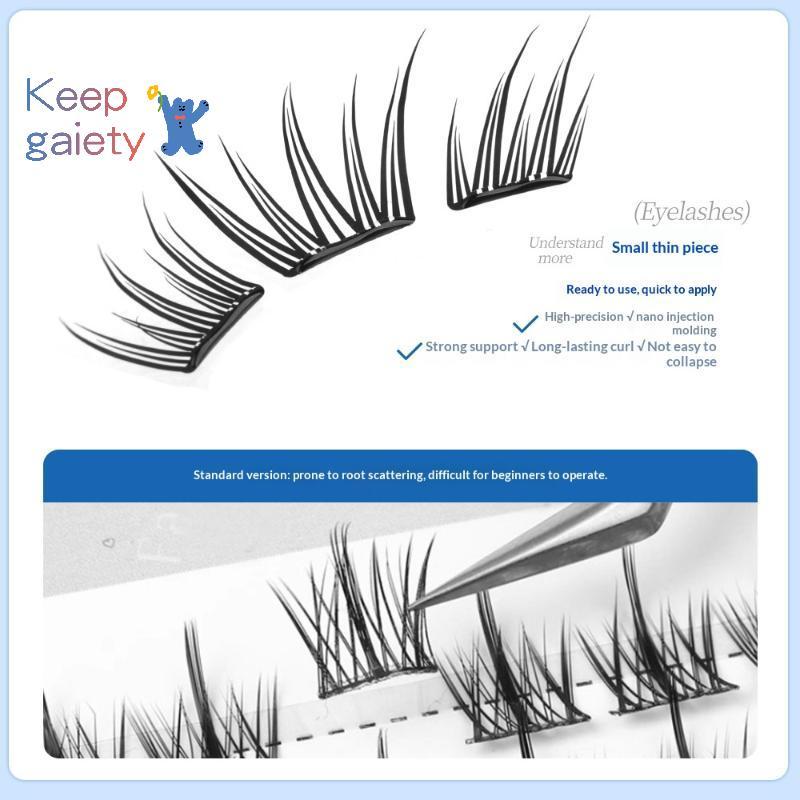 [Keepgaiety-t] DIY Clusters Eyelashes กาวติดขนตาปลอมแบบธรรมชาติมังงะขนตานุ่มแต่งหน้าทุกวัน [ใหม่] ราคา ถูกที่สุด ดีลบีเคเค แกลเลอรีภาพที่ 4