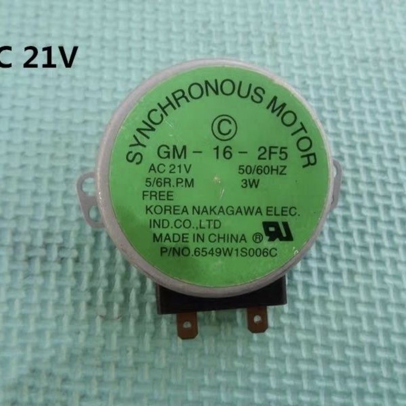 มอเตอร์จานหมุน 21V  สำหรับเตาไมโครเวฟ LG รุ่น SSM-16HR (รหัส: GM-16-2F5)