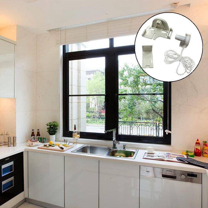 [Whgirld8] Roller Blind Curtain Fitting Brackets Set Replacement, Bead Chain Roller, Blind Shade Clu