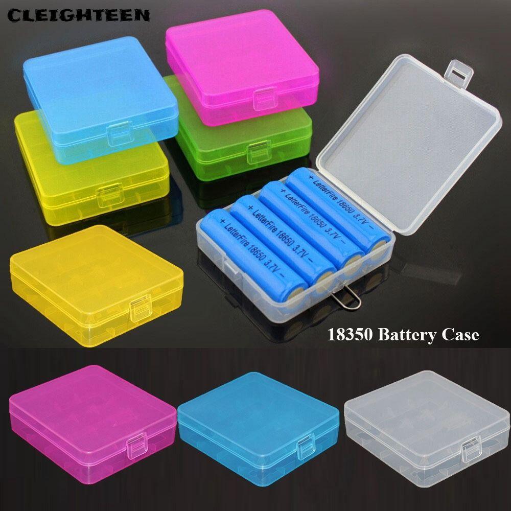 แบตเตอรี่ CLEIGHTEEN , 4 AA AA พลาสติก 18650 กล่องแบตเตอรี่, Coloful Anti-slip Battery Holder Storag