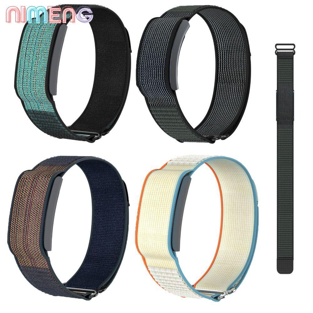 NIMENG สายรัดฟิตเนส Tracker, สายรัดกีฬาออกแบบห่วงไนลอน, สายรัดข้อมือทดแทน 22 มม. ระบายอากาศได้แบบปรับได้สําหรับสาย Amazfit Helio