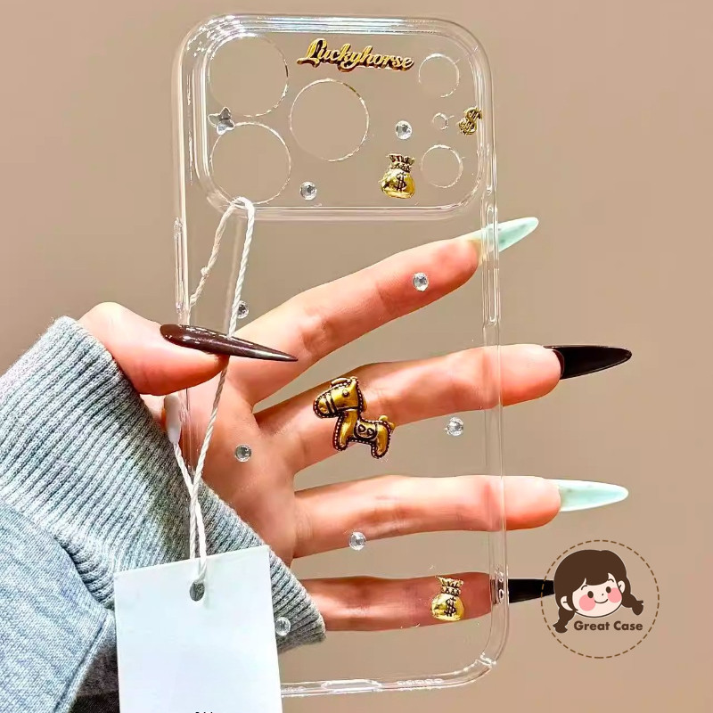 Luxury Pony Clearเคสโทรศัพท์สําหรับVivo Y500 Y500i Y300 Y300i Y300T Y200E Y200 GT Pro Plus Y200i Y20