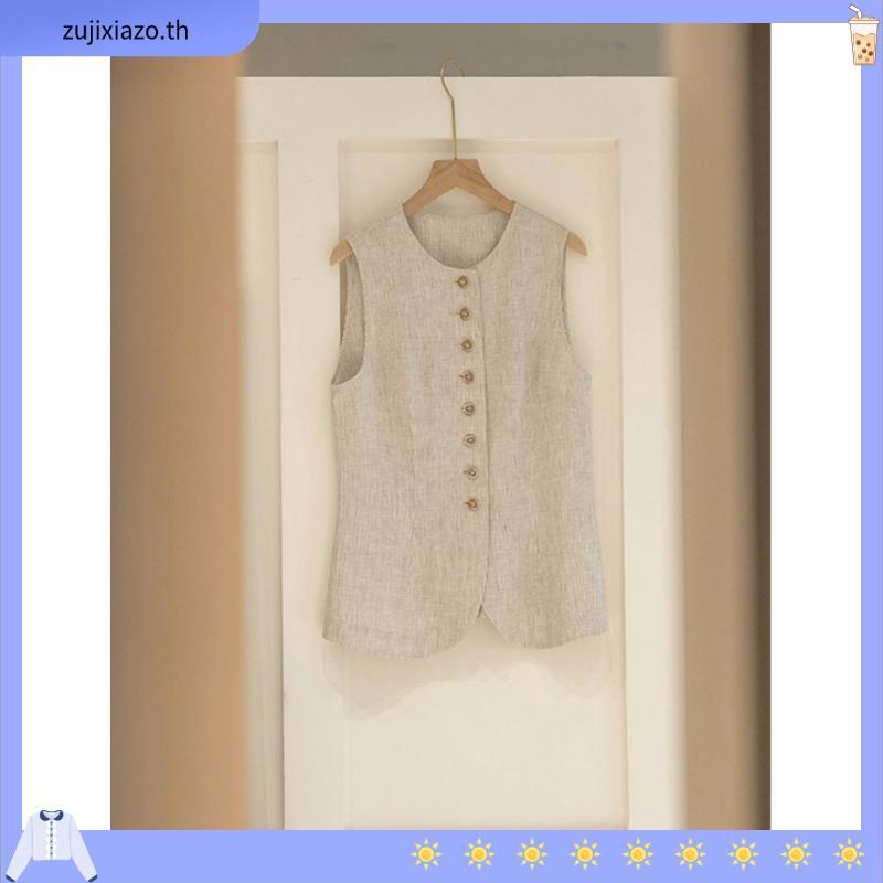 Thesummernade : Irene vest เสื้อกั๊กผ้าทวิต