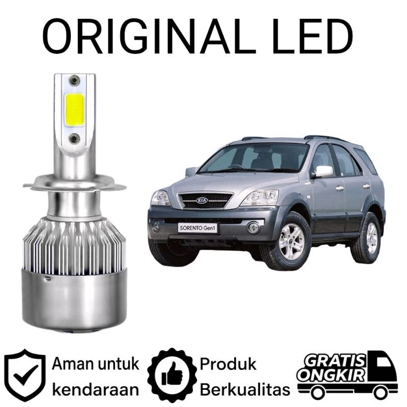 AM 2 ชิ้น H7 COB LED ไฟหน้าสําหรับรถยนต์ KIA SORENTO GEN1