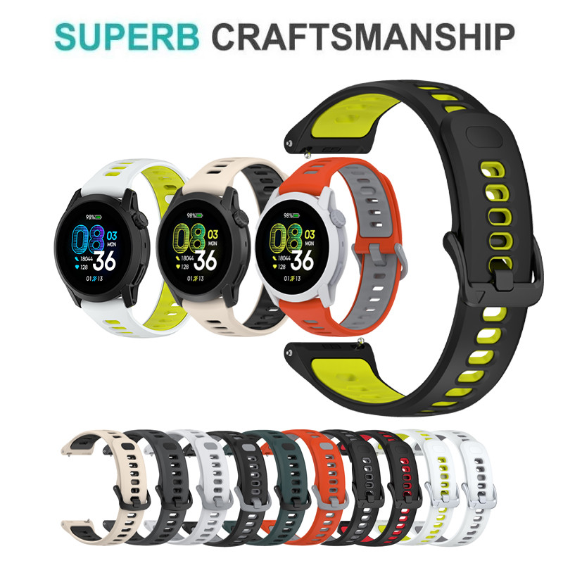 สายรัดซิลิโคน 22 มม. สําหรับ COROS PACE 3/4, APEX 42/46 มม., APEX Pro/2 Pro, APEX 2, VERTIX