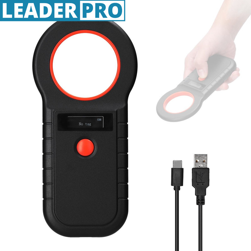 Pet Microchip Reader Scanner ไร้สาย RFID Handheld Chip Scanner เครื่องสแกนแท็กสัตว์แบบชาร์จไฟได้