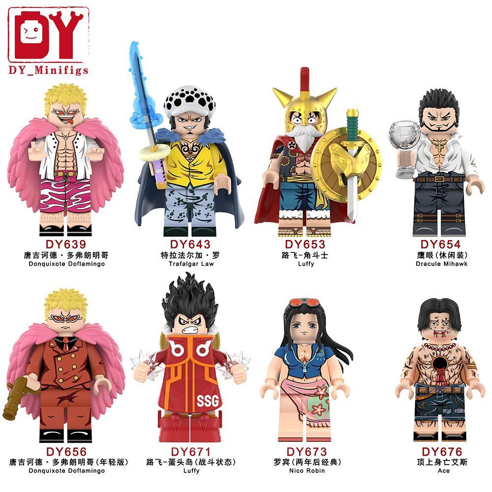 2026 สไตล์ใหม่ใช้งานร่วมกับ Lego One Piece Series Luffy Gladiator Robin Hawkeye ประกอบรุ่นเด็ก Build