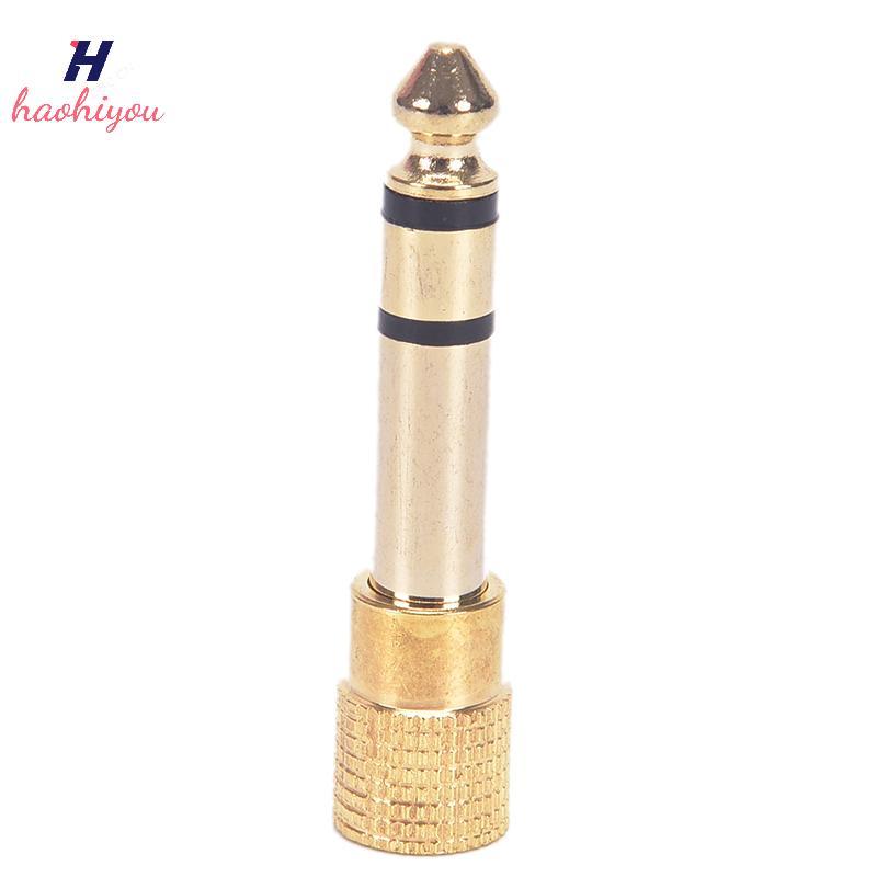 <haohiyou> 6.35 มม.JA ชาย 3.5 มม.Ja อะแดปเตอร์โลหะหญิง 6.3 มม. 1/4" Adaptor Nice