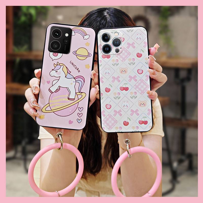 สร้อยข้อมือการ์ตูนเคสโทรศัพท์สําหรับ Nokia HMD Skyline น่ารักบุคลิกภาพสร้างสรรค์แหวนเยาวชน Anti-knoc
