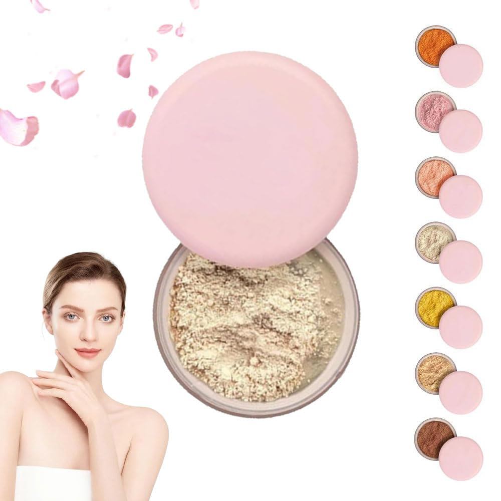Blurring Setting Powder 2025 Upgrade Pink Setting Powder Makeup Waterproof Setting Powder for All Sk