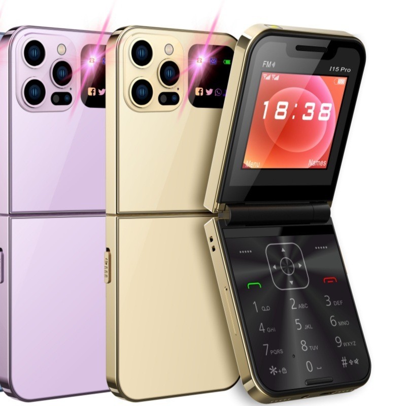 I15 pro Dual Card Mobile Non-Smartphone Flip Phone Button โทรศัพท์ผู้สูงอายุ โทรศัพท์ 2G