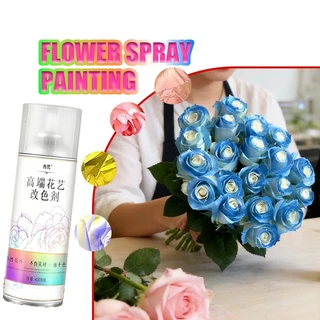 ของมาใหม่！450ML.สีสเปรย์ดอกไม้ สเปรย์ฉีดย้อมสีดอกไม้ DIY สีติดทนนาน ไม่ทำลายดอกไม้