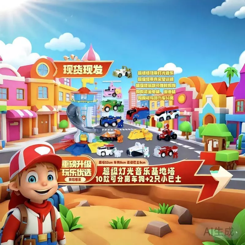 Paw Patrol Tower Mighty Pups ชุดของเล่นรถบัสพร้อมฟิกเกอร์ thumbnail 8