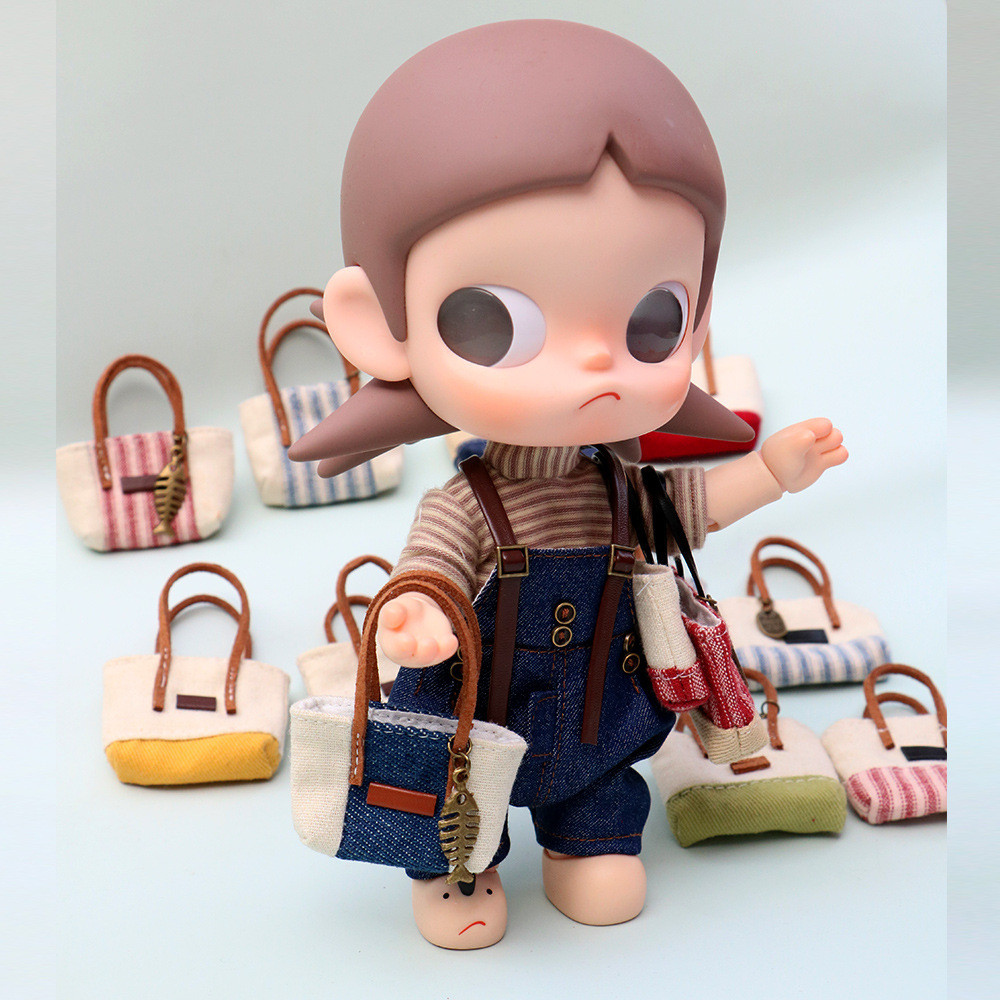 cm Labubu zsiga Gazi Sister Bag - กระเป๋าหนังปิกาสำหรับตุ๊กตา BJD และของตกแต่งบ้าน