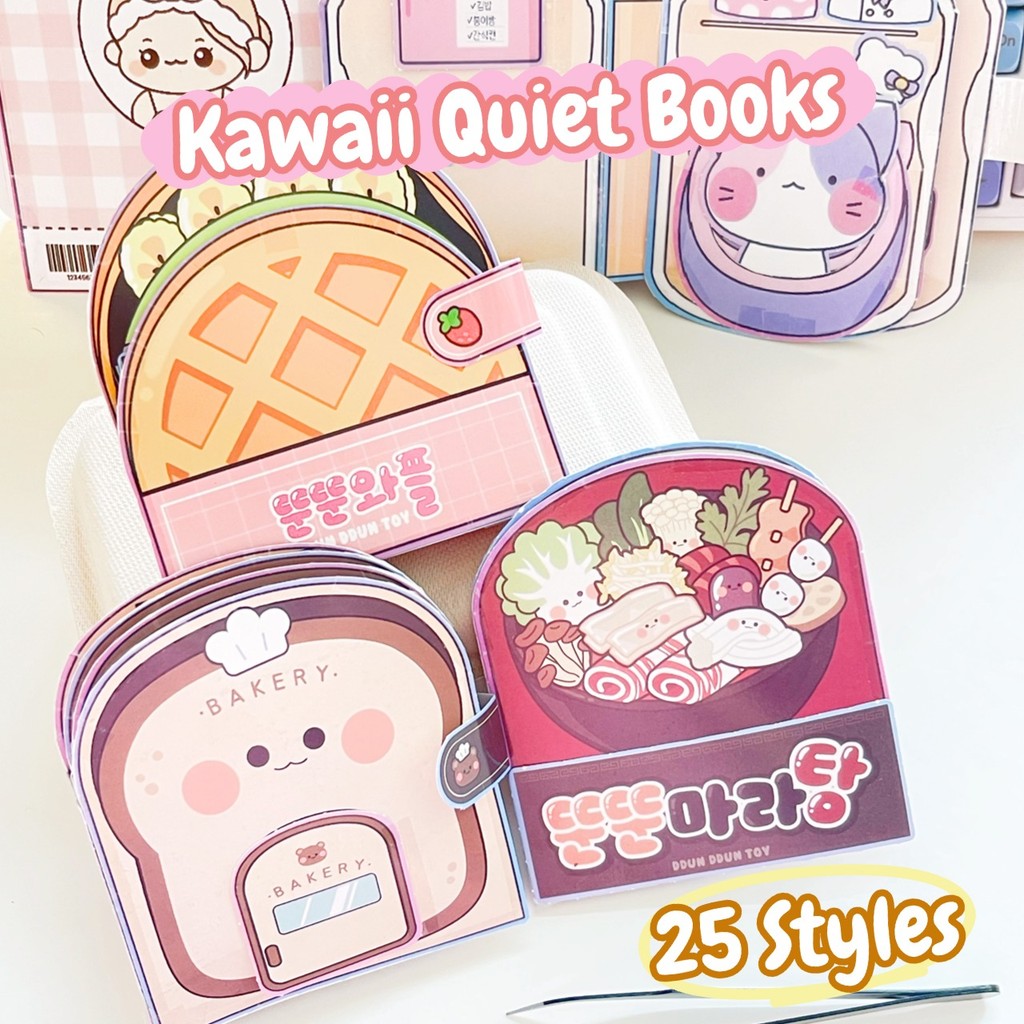 หนังสือเงียบชุด ทําเอง ของเล่นเพื่อการศึกษาไม่ตัดกระดาษหัตถกรรมวัสดุแพ็คสําหรับเด็กบรรเทาความเครียด