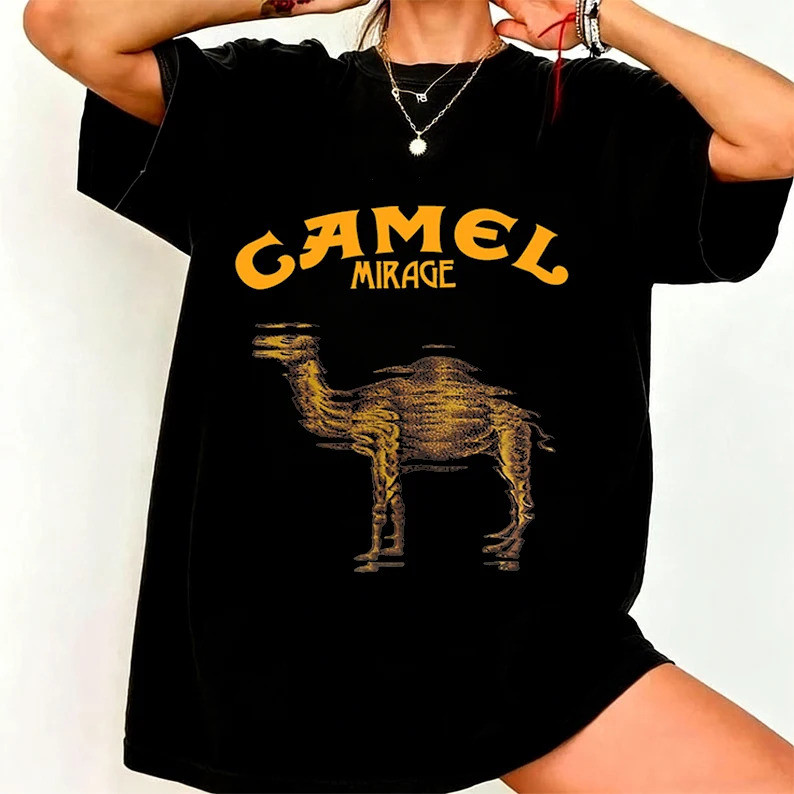 เสื้อยืดคอตตอนพิมพ์ลายวินเทจ No Prob Llama แขนสั้นสไตล์ลำลอง เสื้อผ้าสตรีทแวร์สำหรับผู้ชายและผู้หญิง