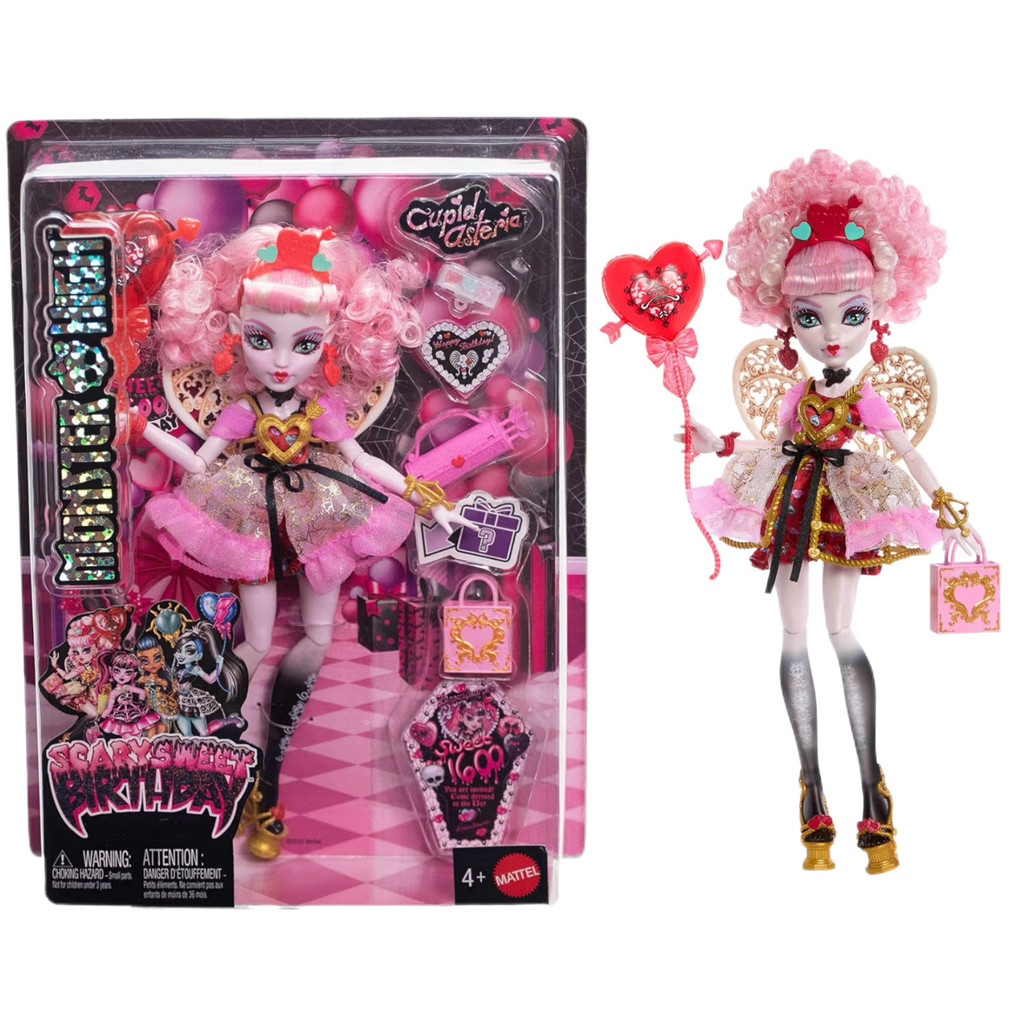 พร้อมสต็อก Monster High Monster High School Sweet Birthday Barbie Doll Eros Cupid Doll Movable