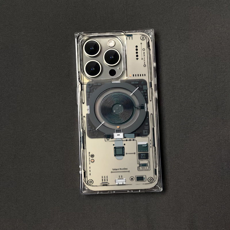 Square เหมาะสําหรับ iPhone 16 Pro Max/15/14 Pro Max/13 Pro Max/12 Pro Max/11/XR/XS/7 Plus/8 ทนทานประสิทธิภาพสูงนามธรรม KMRS RQJ3