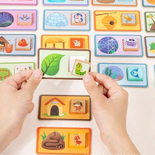 COD ของเล่นแนว Montessori ของเล่น Mix & Match Animal Homes จับคู่สัตว์กับที่อยู่