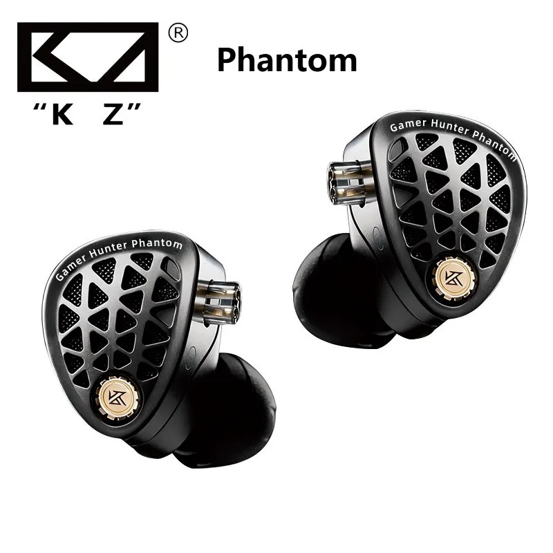 KZ Phantom HIFI หูฟังสําหรับเล่นเกมชนิดใส่ในหู 4 สปีดสวิตช์ปรับแต่งแบบกําหนดเอง DSP การ์ดเสียงเกมสําหรับพีซี