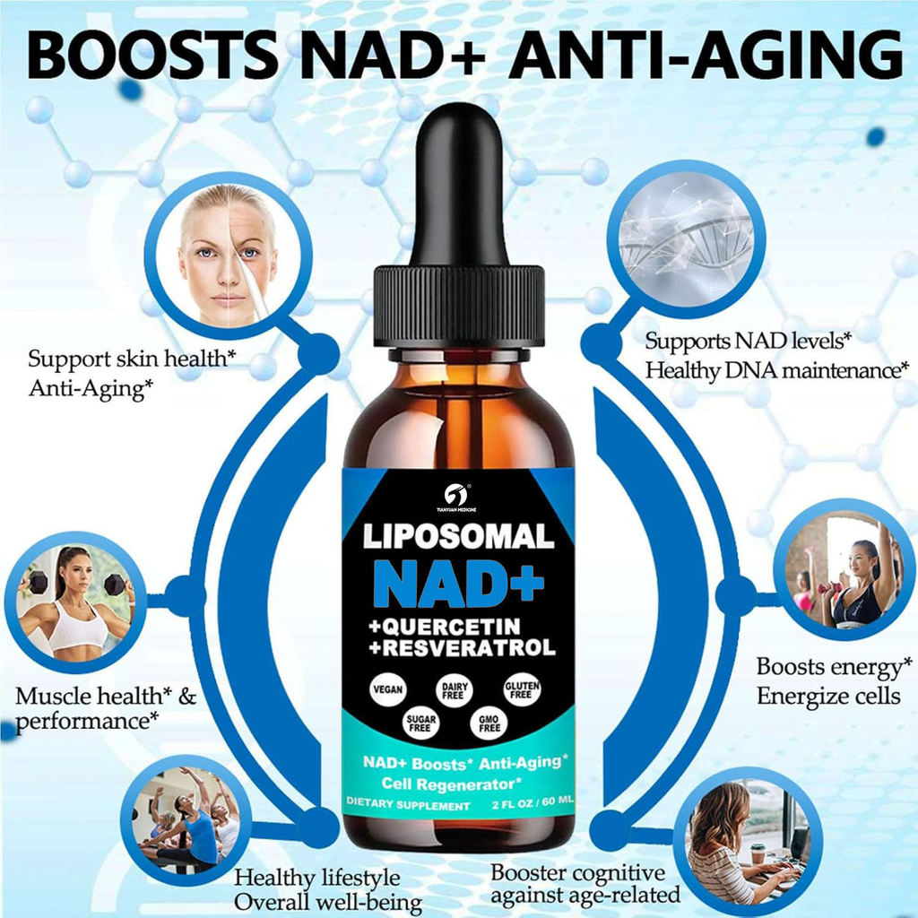 Ready Stock Fast Shipping Ready Stock ขายดี Resveratrol วิตามิน NAD หยด Liposomal NAD+หยดของเหลว2683