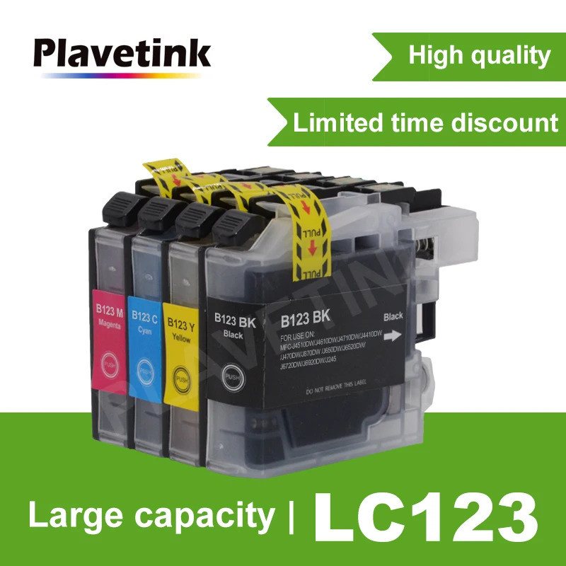 4 สี LC121 สําหรับ Brother LC 123 LC123 ตลับหมึกสําหรับ Brother MFC J4410DW J4510DW J4610DW J4710DW 