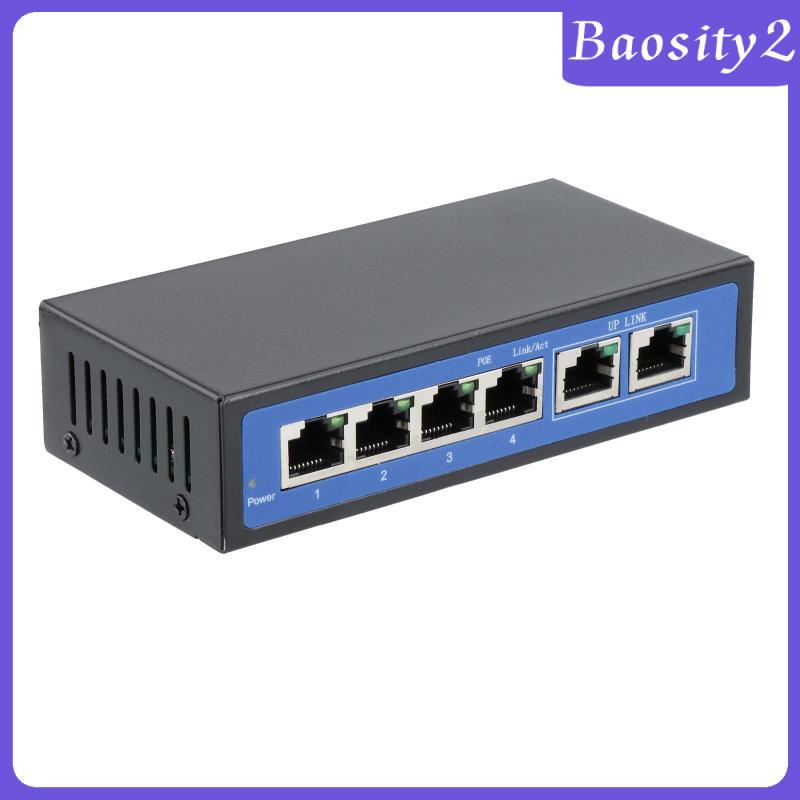 [Baosity2] Power Over 6 Port Ethernet Hub Adapter พร้อม 4 พอร์ต PoE 60W & 2 สําหรับเดสก์ท็อปพีซี