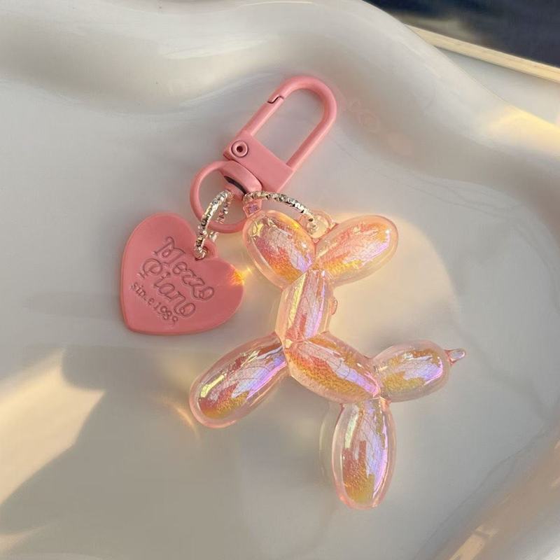Good Things แนะนํา Love Air Balloon พวงกุญแจสุนัข ins Niche พวงกุญแจคู่ diy จี้ห้อยกระเป๋าหูฟังจี้ 4