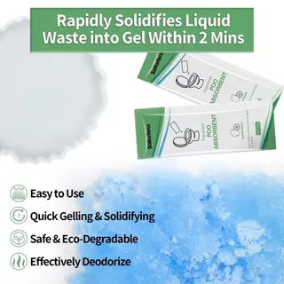 Poo Gelผงเจลดูดซับ10g โพลิเมอร์อุ้มน้ำสูง(SAP) เม็ดเจลอเนกประสงค์ ช่วยซับน้ำดับกลิ่นห้องน้ำพกพา