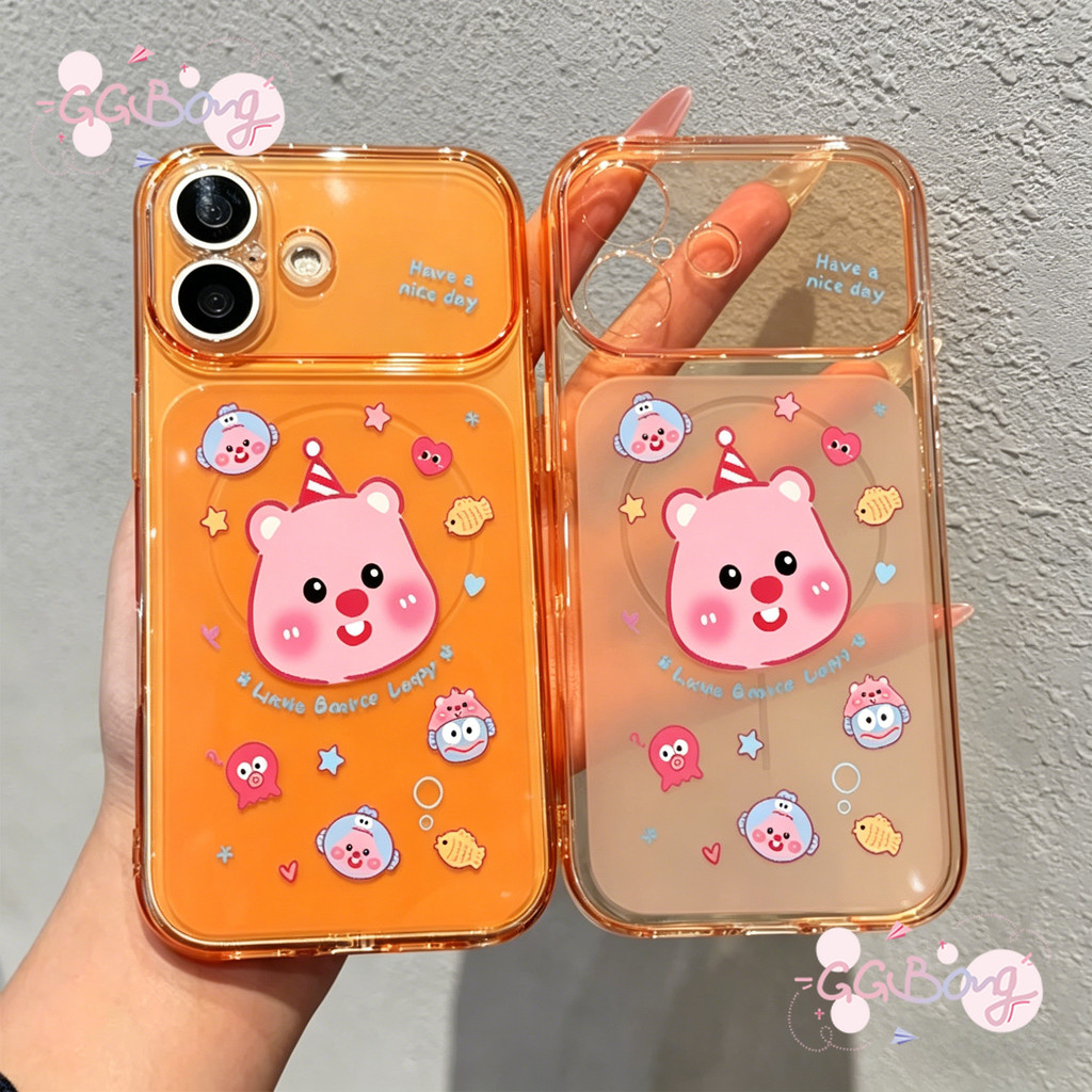 เคสไอโฟน17เคสแม่เหล็ก ลายบีเวอร์+ฮานีดัน น่ารัก สไตล์ฮิต เข้ากันได้กับIPhone 15 Air 16 17 11 12 13 14 Pro Max 15 16 Plus