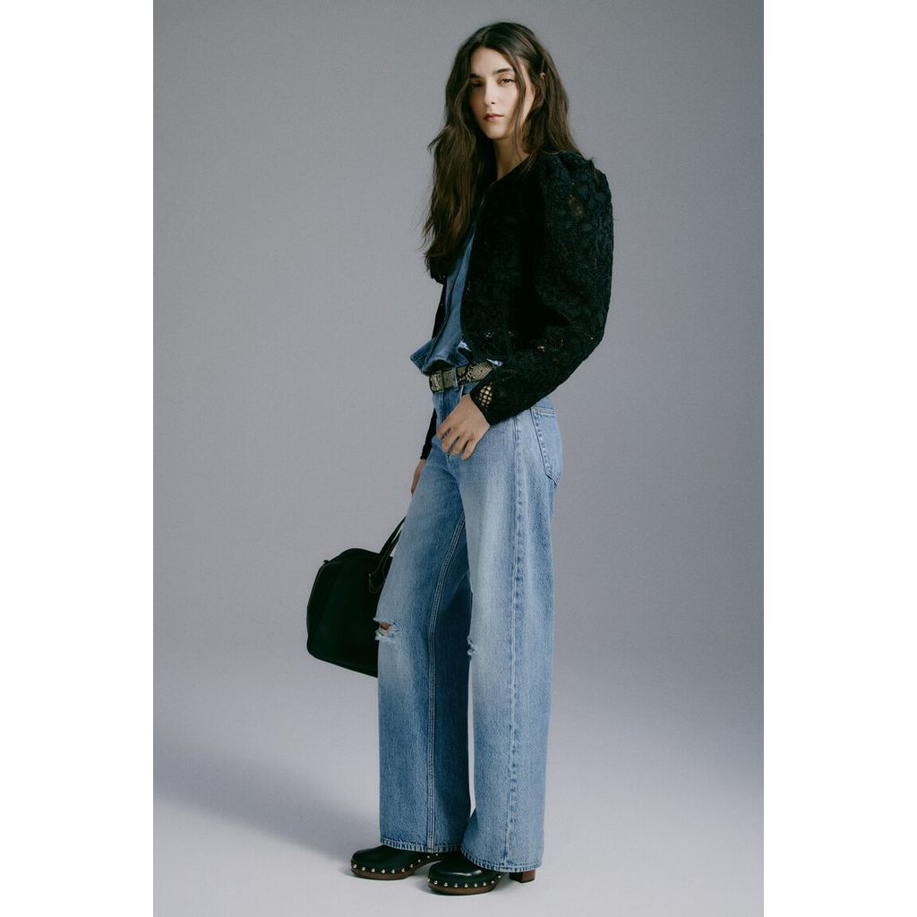 H&M(เอชแอนด์เอ็ม) กางเกงยีนส์ Wide High Women Wide High Jeans 0871889_12