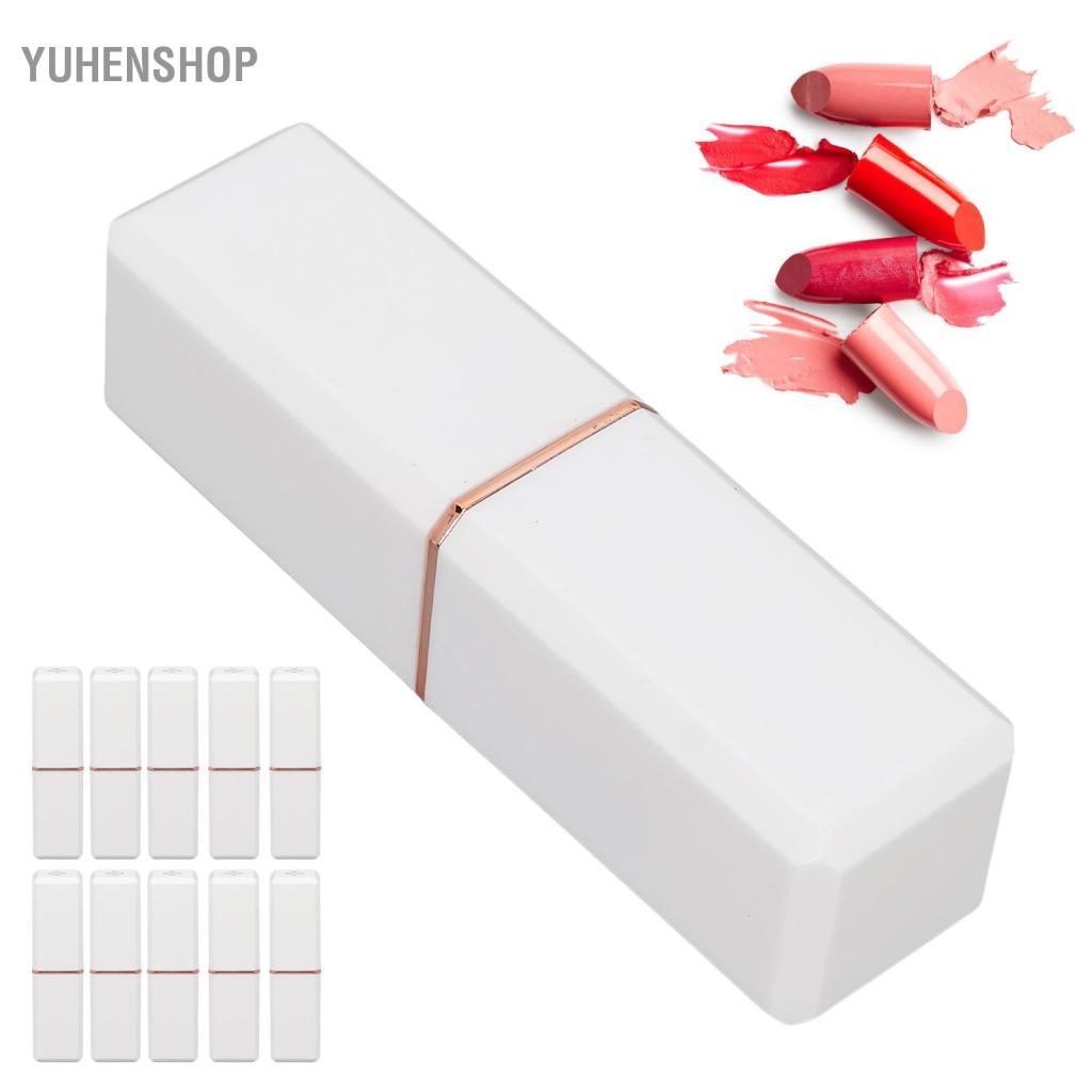 Yuhenshop Yuhenshop 10 ชิ้นแบบพกพาเปล่าหลอดลิปสติก DIY รูปที่ 4